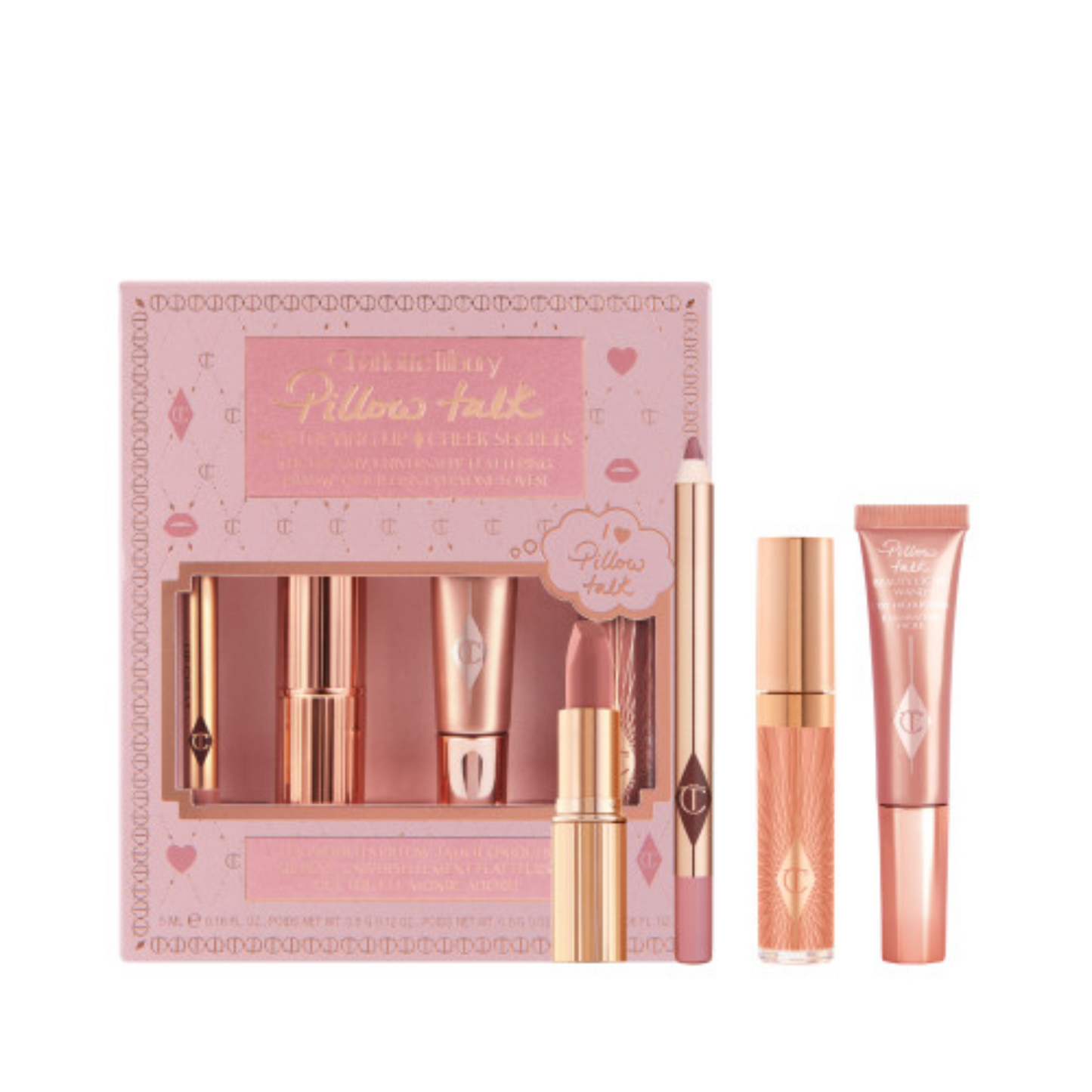 Set de Labios PILLOW TALK BEAUTIFYING LIP AND CHEEK SECRETS CHARLOTTE TILBURY