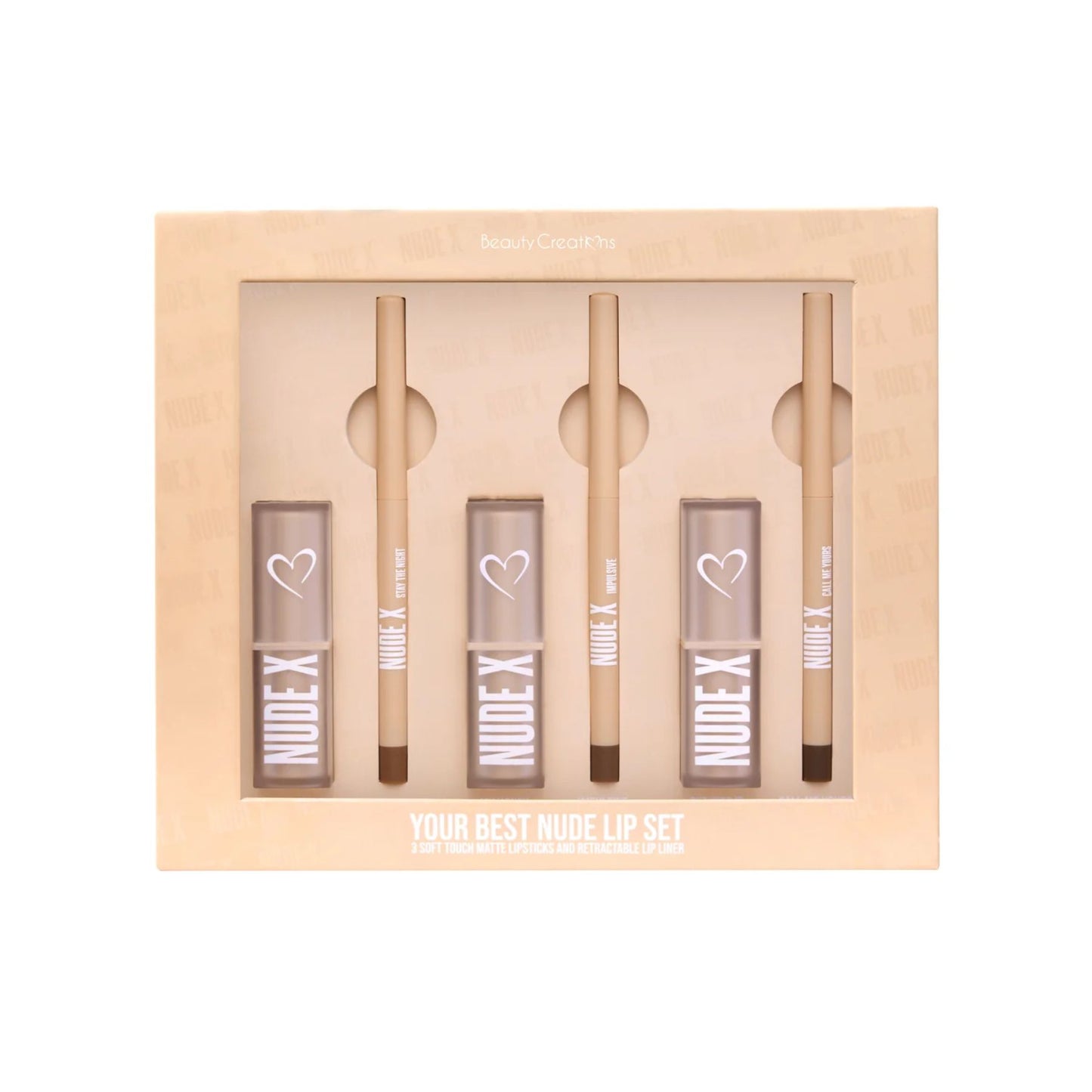 Set de Labiales NUDEX YOUR BEST NUDE LIP SET BEAUTY CREATIONS