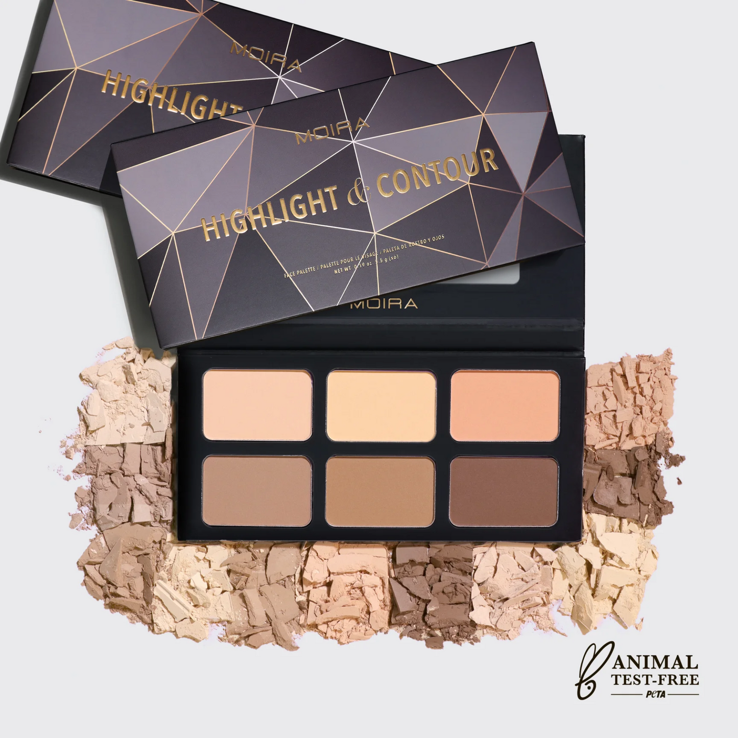 Paleta de Iluminadores HIGHLIGHT & CONTOUR PALETTE MOIRA
