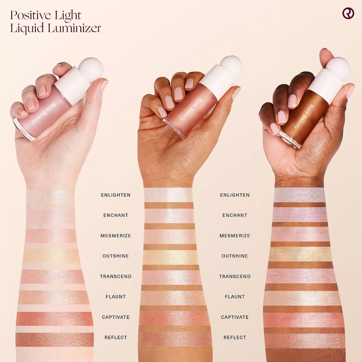 Iluminador POSITIVE LIGHT LIQUID LUMINIZER HIGHLIGHT RARE BEAUTY