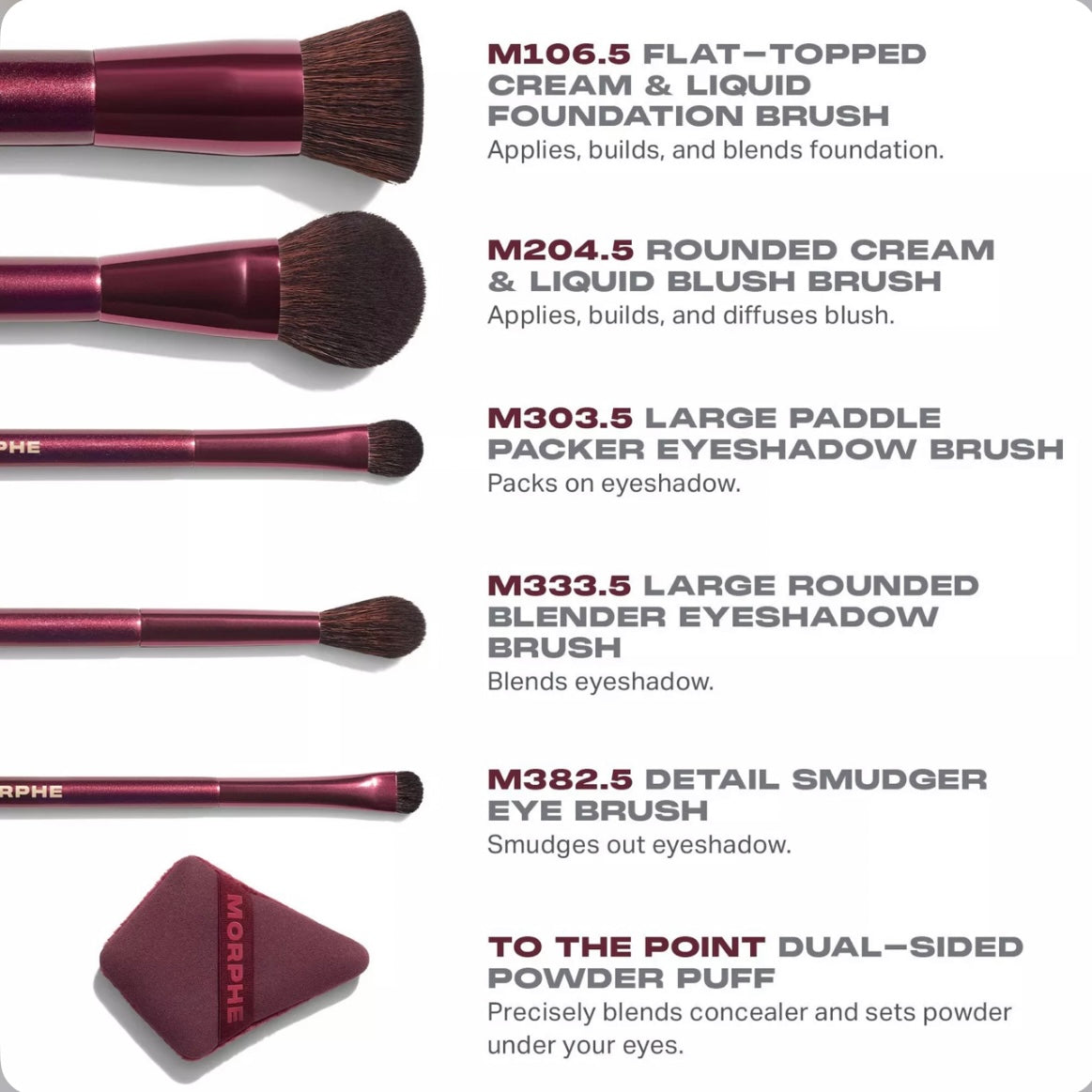 Rebellious 6-Piece Brush MORPHE