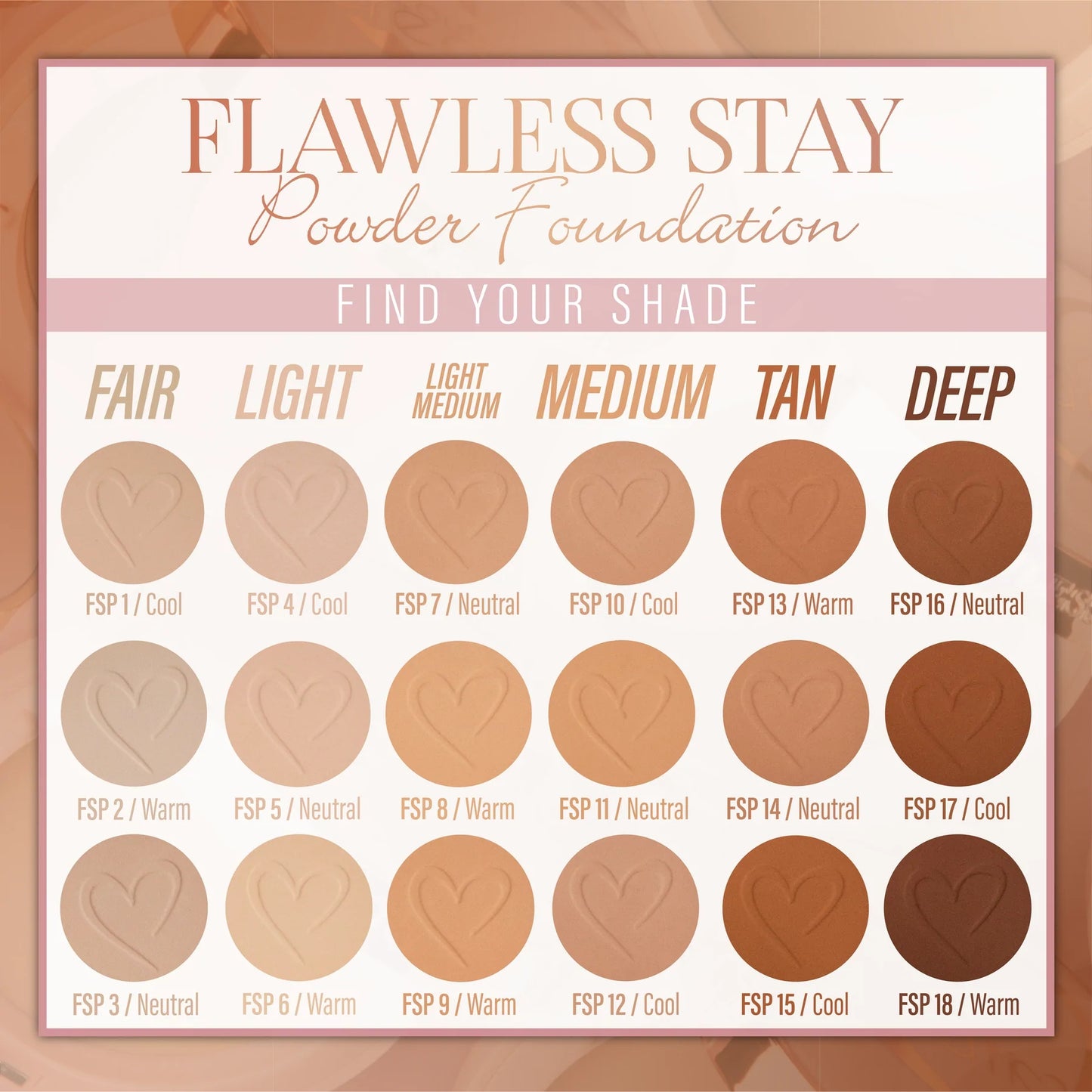 Polvo Compacto FLAWLESS STAY POWDER FOUNDATION BEAUTY CREATIONS