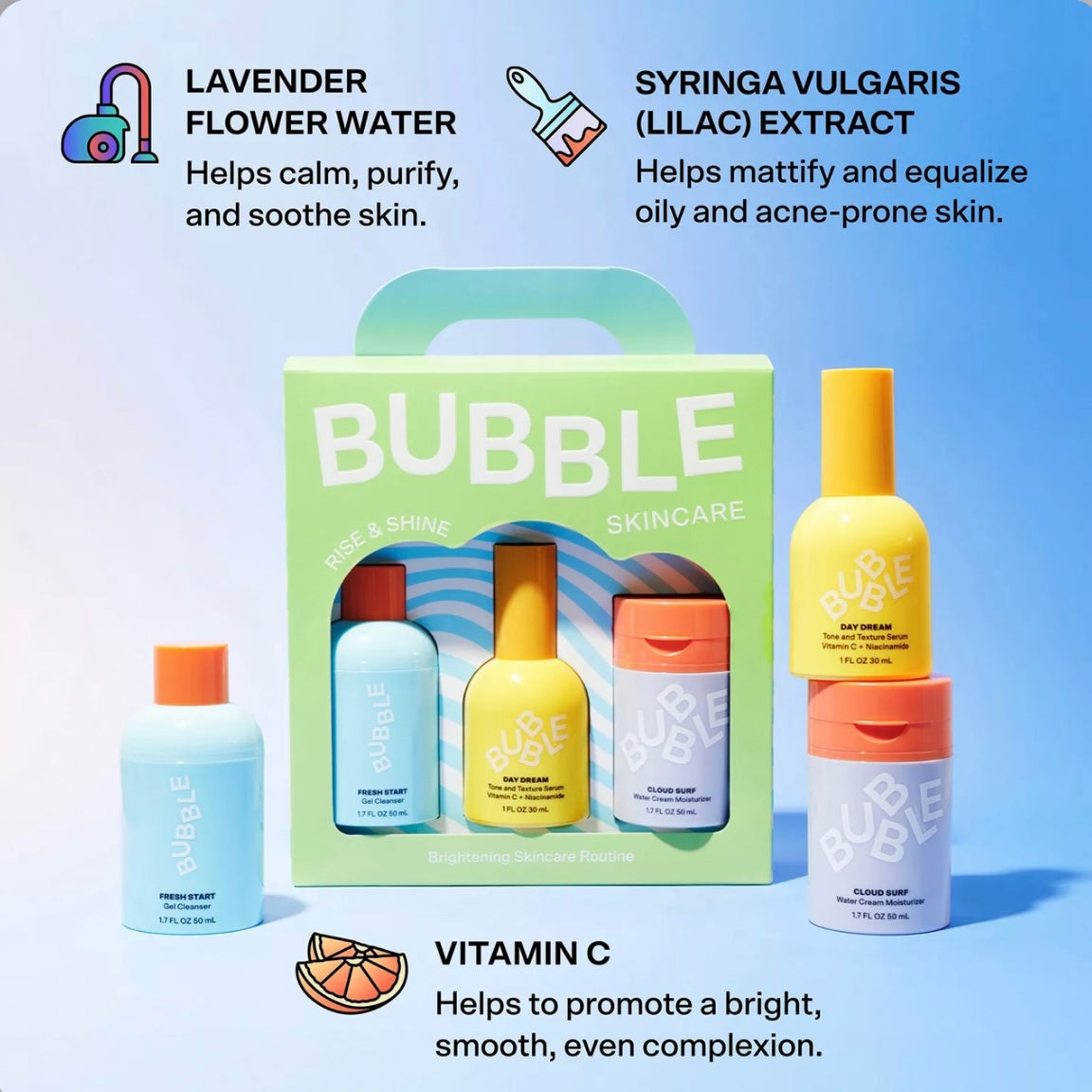 Rise and Shine Brightening Kit BUBBLE SKIN