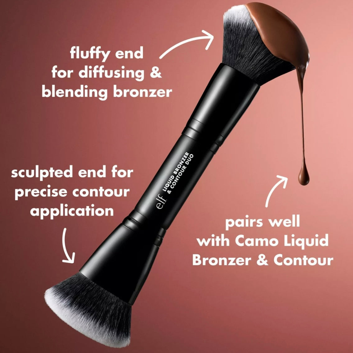 Brocha DUO BRONZER & CONTOUR ELF