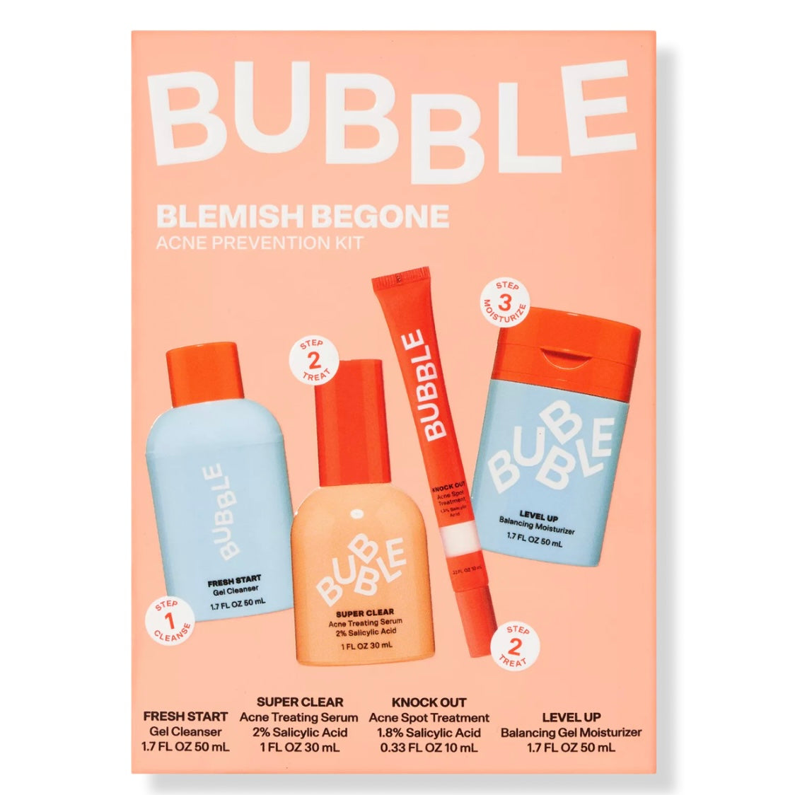 Blemish Begone Acne Prevention Kit BUBBLE SKIN