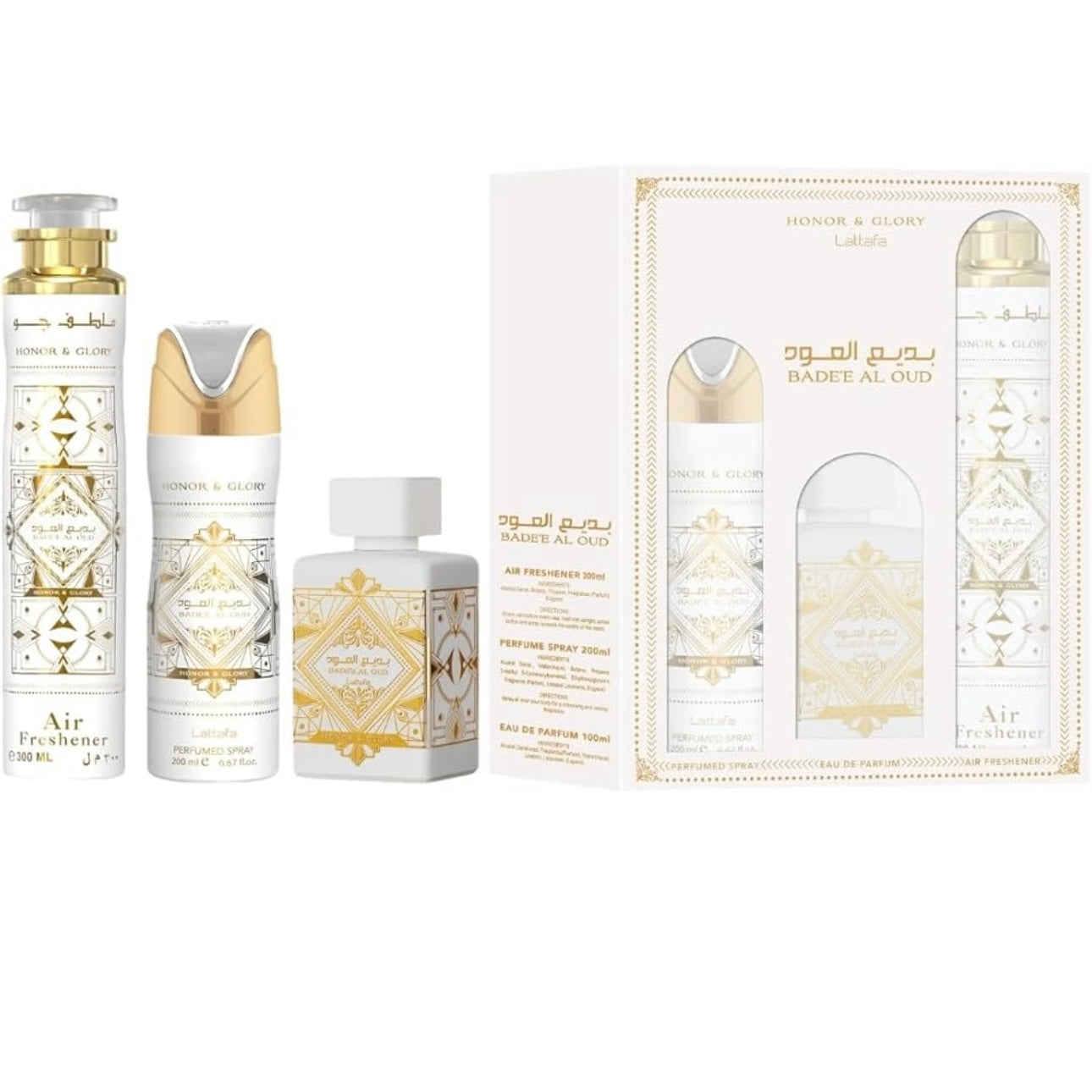 Set Perfume Unisex BADEE AL OUD HONOR & GLORY LATTAFA
