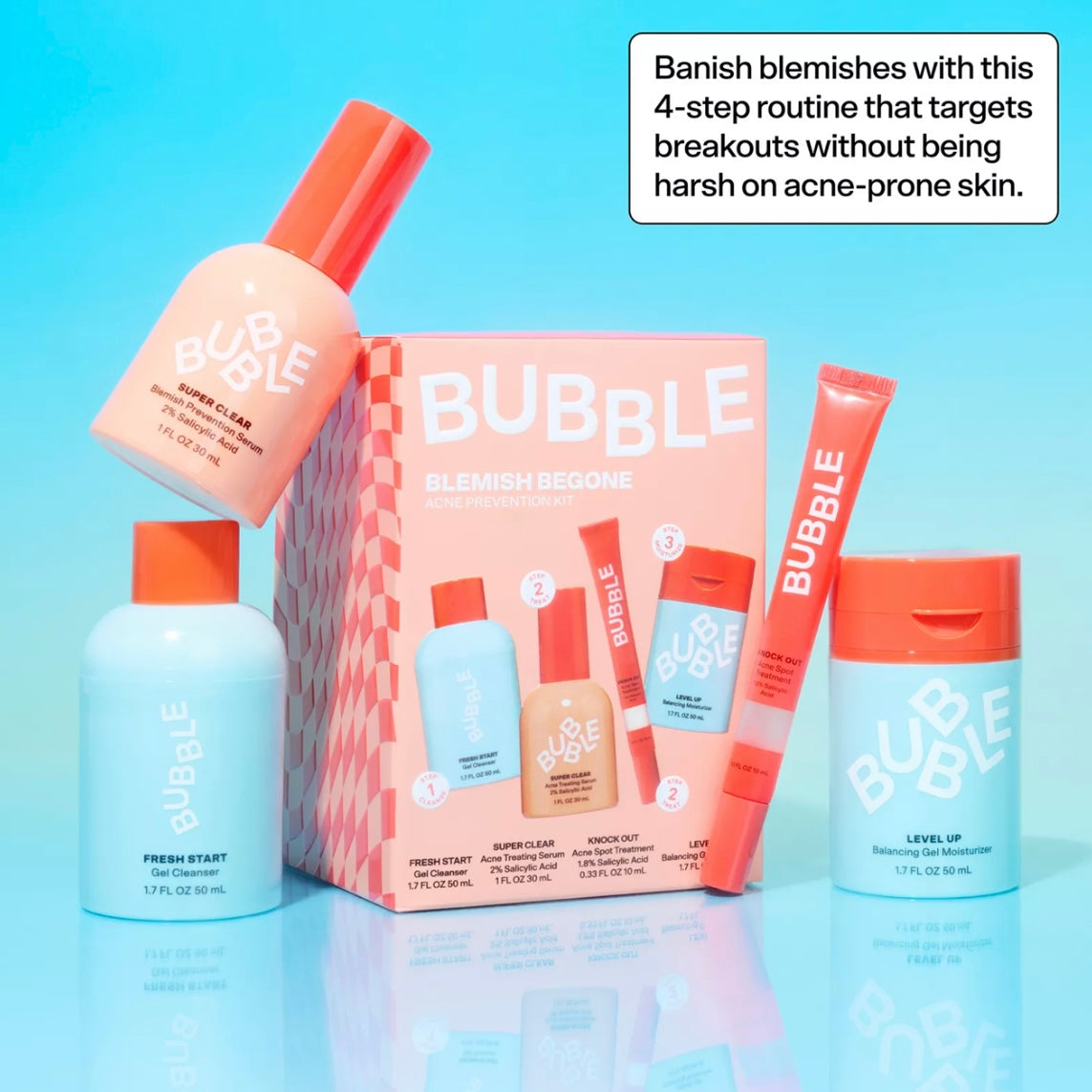 Blemish Begone Acne Prevention Kit BUBBLE SKIN