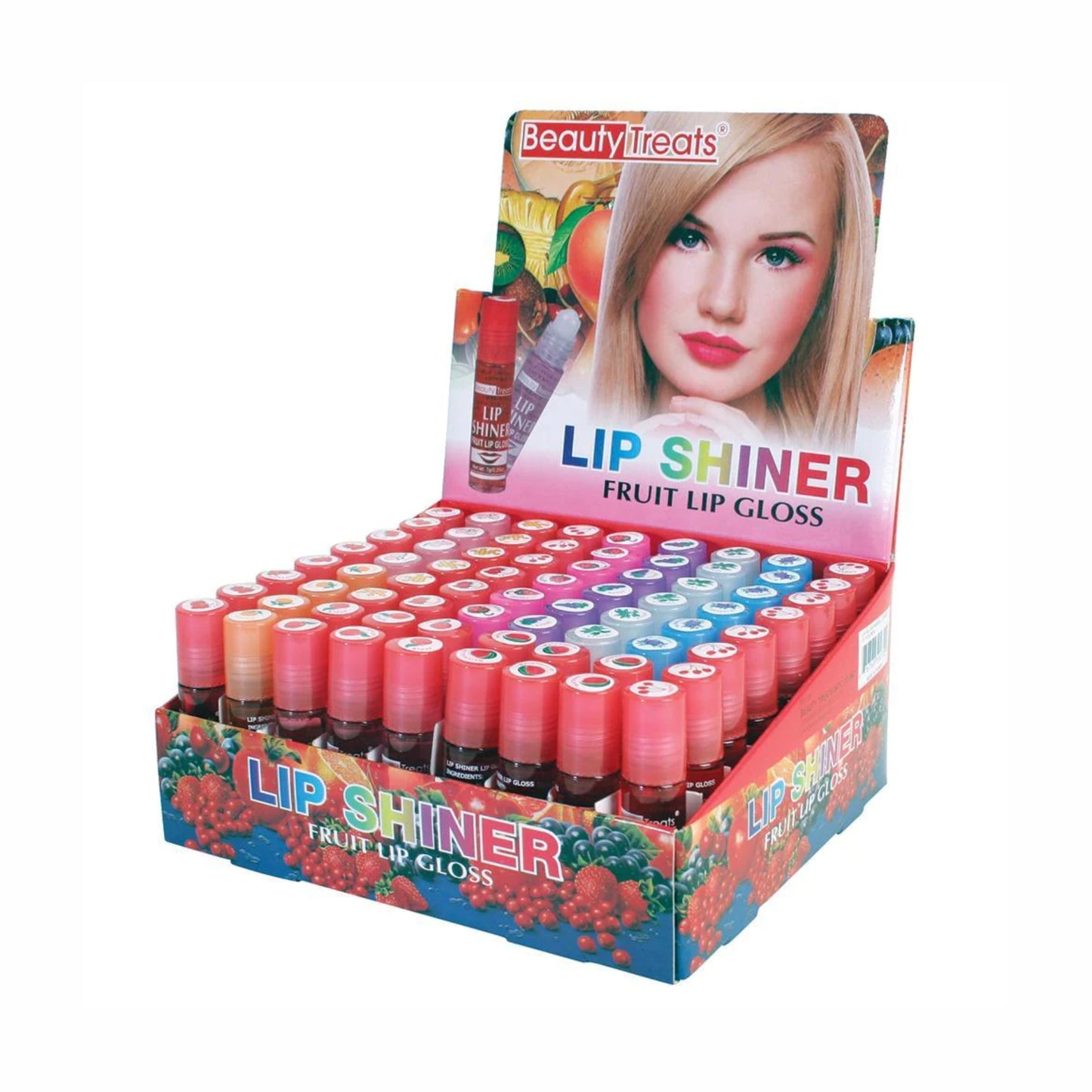 Caja de Labial Líquido Gloss LIP SHINER BEAUTY TREATS 72 PZS