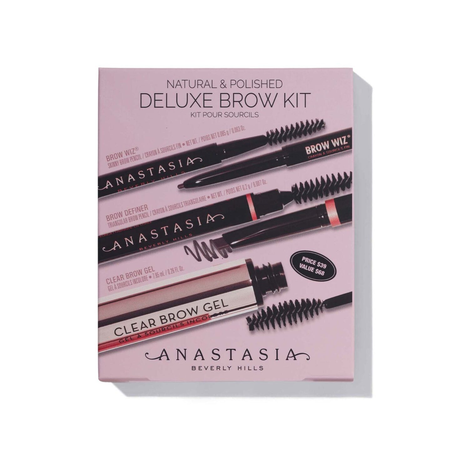 Set para Cejas NATURAL AND POLISHED DELUXE BROW KIT SOFT BROWN ANASTASIA BEVERLY HILLS