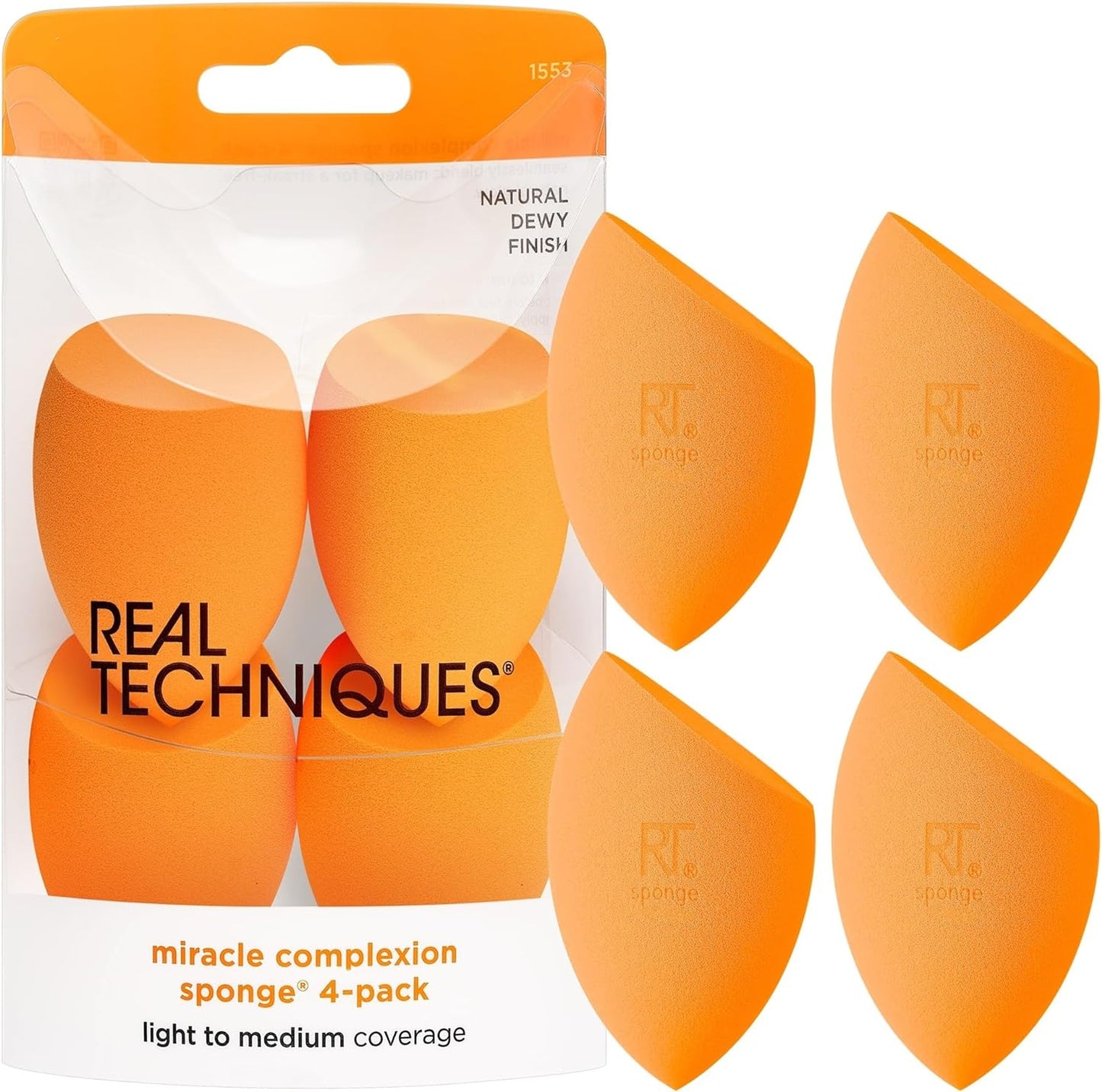 Real Techniques, Miracle Complexion Sponge, Paquete de 4