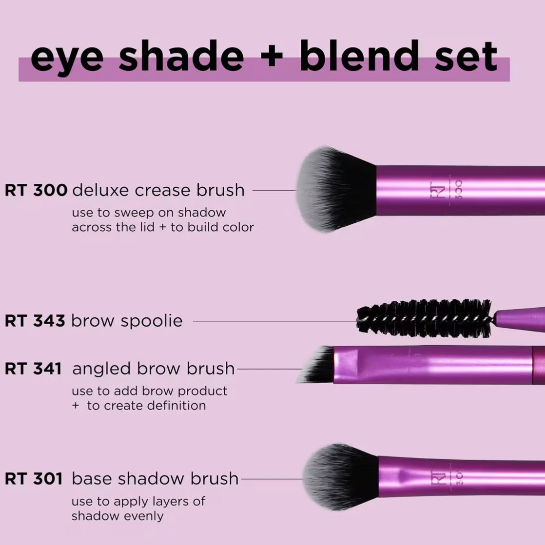 Set de Brochas para ojos EYE SHADE + BLEND SET REAL TECHNIQUES