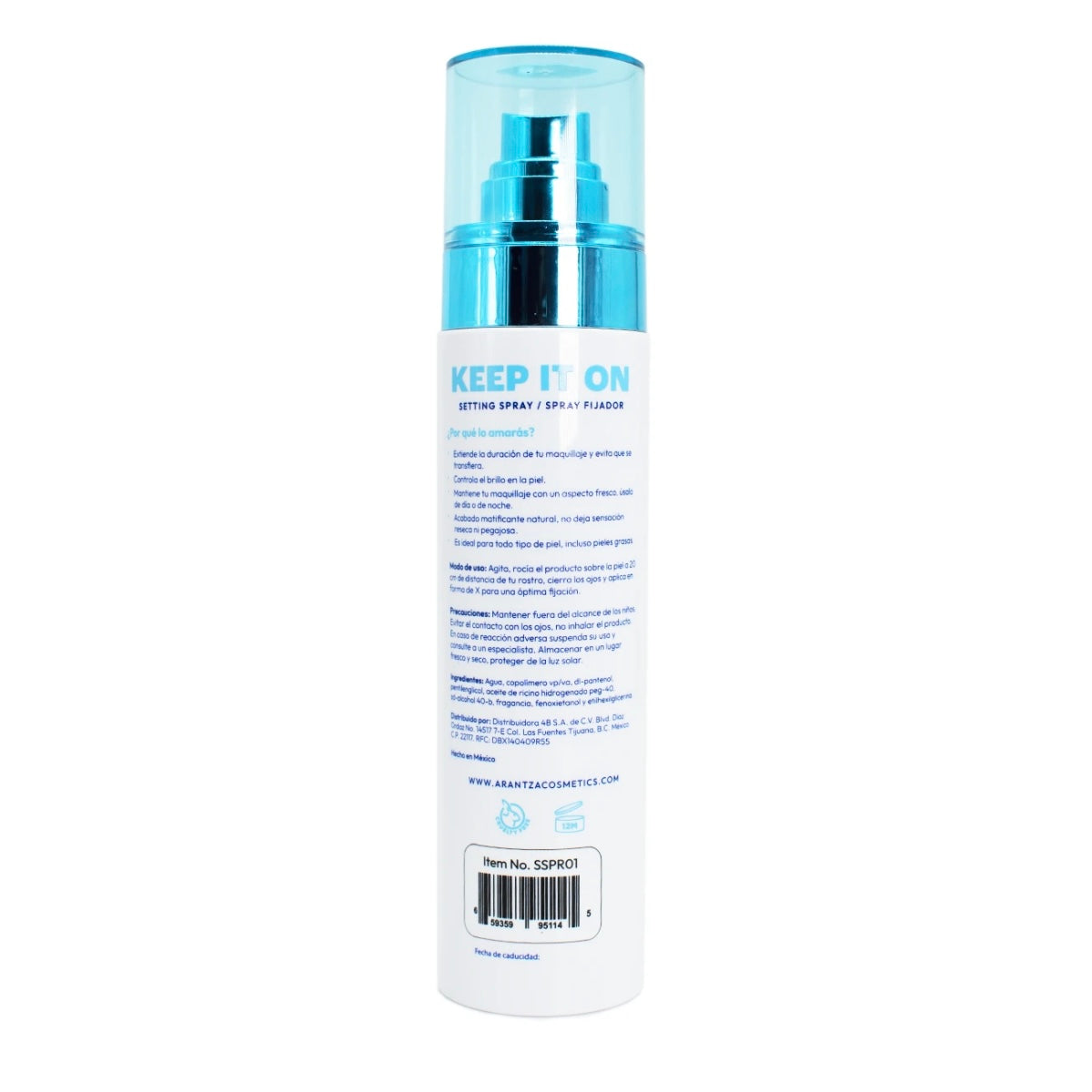 Fijador KEEP IT ON-SETTING SPRAY ARANTZA COSMETICS