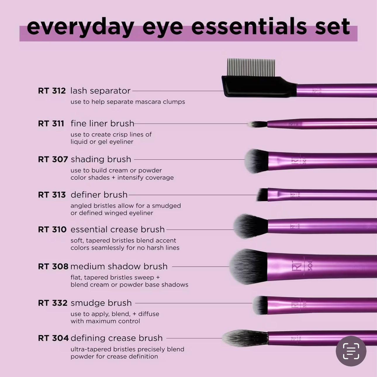 Set de Ojos Brochas Everyday Essentials Set REAL TECHNIQUES