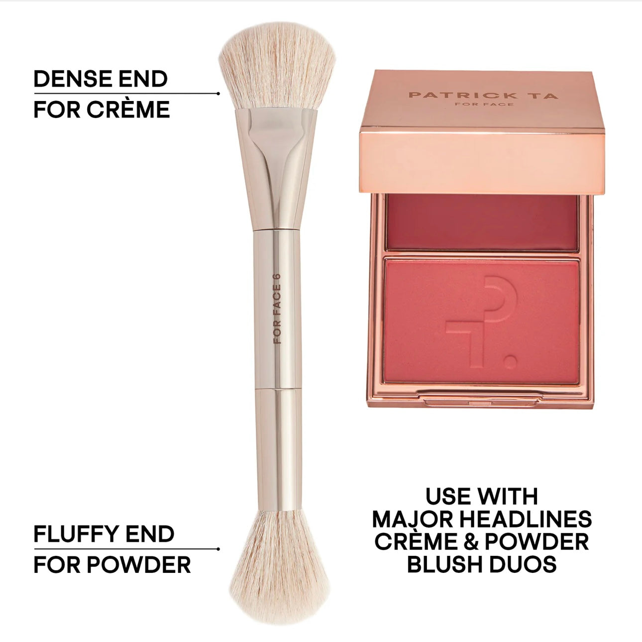 Brocha Dual Ended Precision Blush PATRICK TA