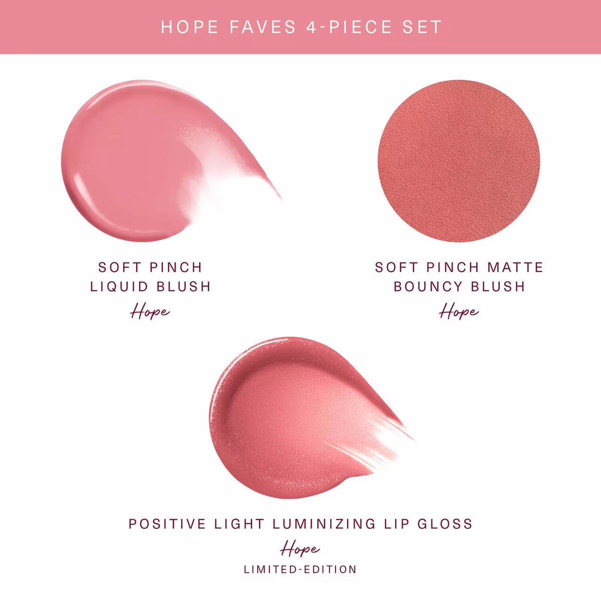 Set Hope Faves 4 Piezas RARE BEAUTY
