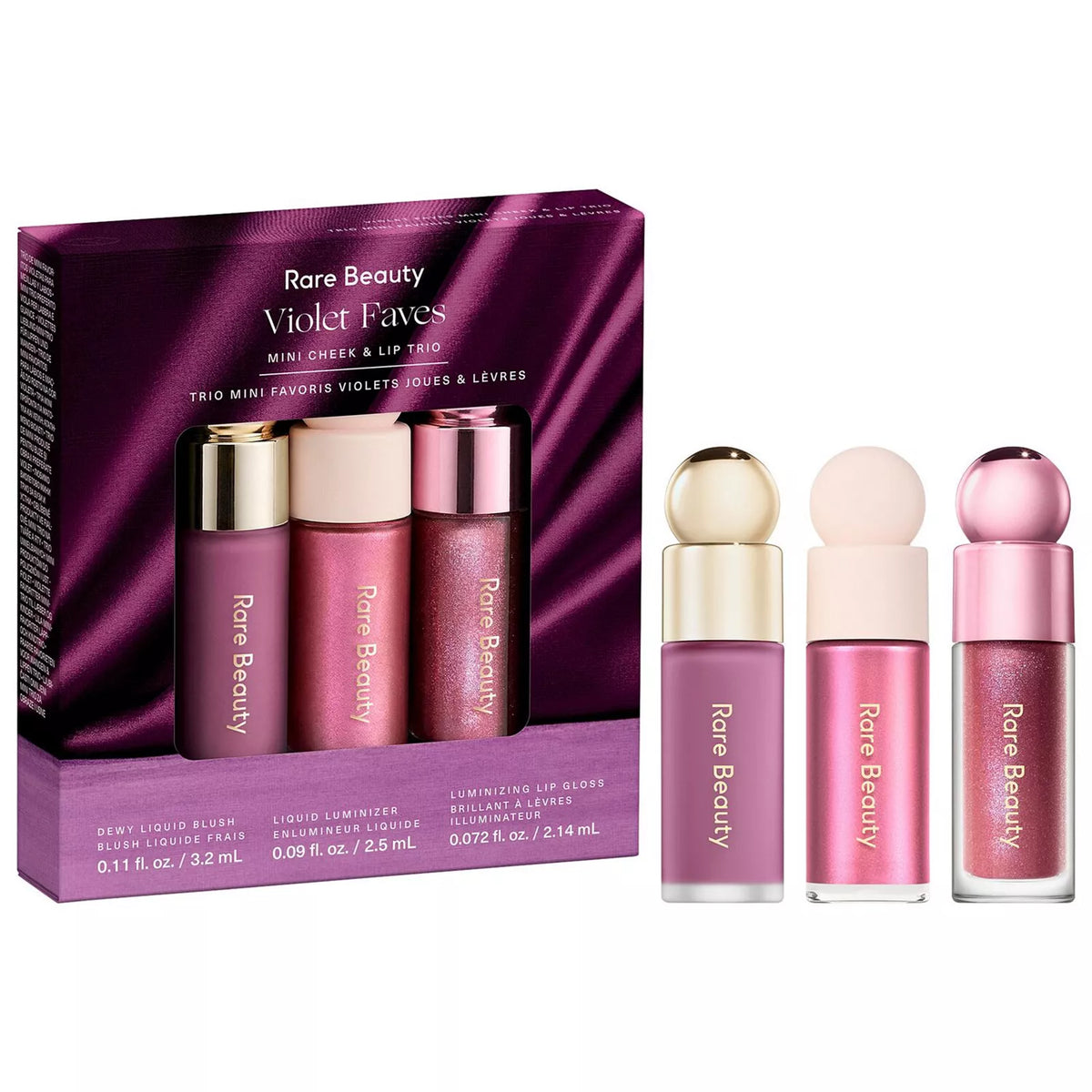 Set Mini Violet Faves Rubor y Labios RARE BEAUTY