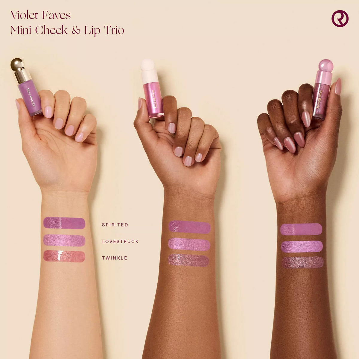 Set Mini Violet Faves Rubor y Labios RARE BEAUTY