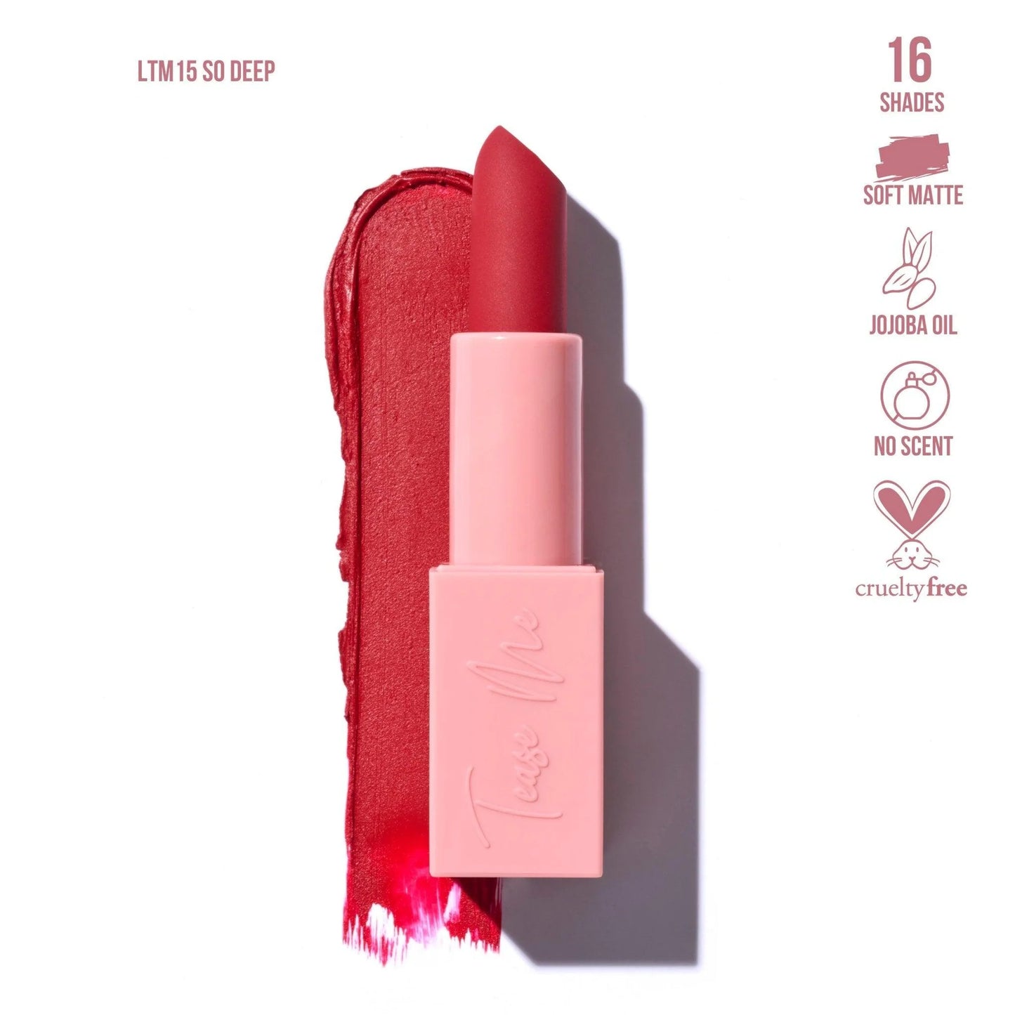 Labial Barra TEASE ME MATTE LIPSTICK BEAUTY CREATIONS